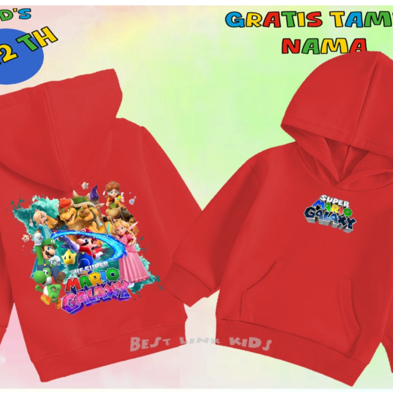 Unisex Super Mario Galaxy Kids Hoodie / Mario Galaxy Kids Hoodie Jumper