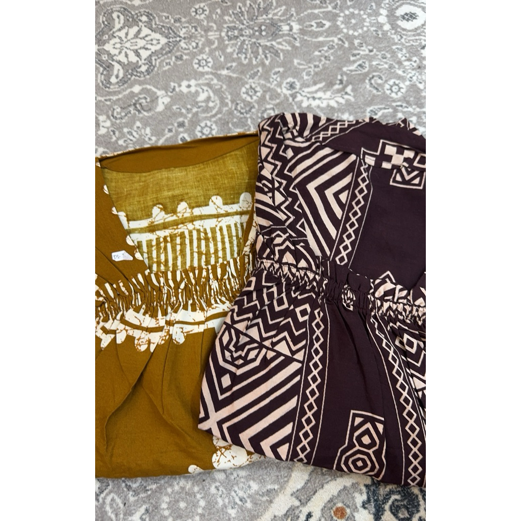 SAVING BUNDLING CONTAINS 2 FUJI DRESS (SYAHLA MAROON + LAMIA MUSTARD) || By Camelia Boutique 99