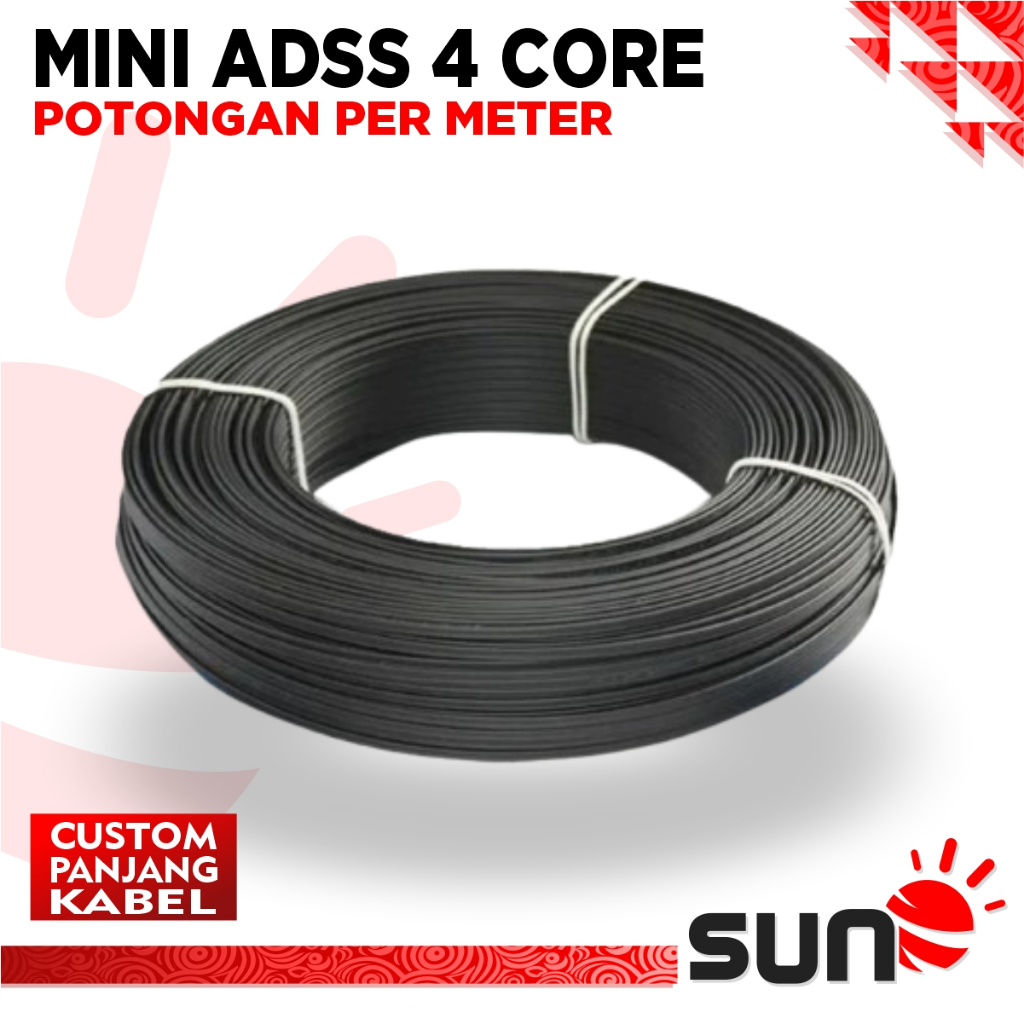 สายออปติคอล / ADSS 4Core NS2 ขายปลีกตัดเมตร - Mini ADSS 4 core ขายปลีก Mini ADSS