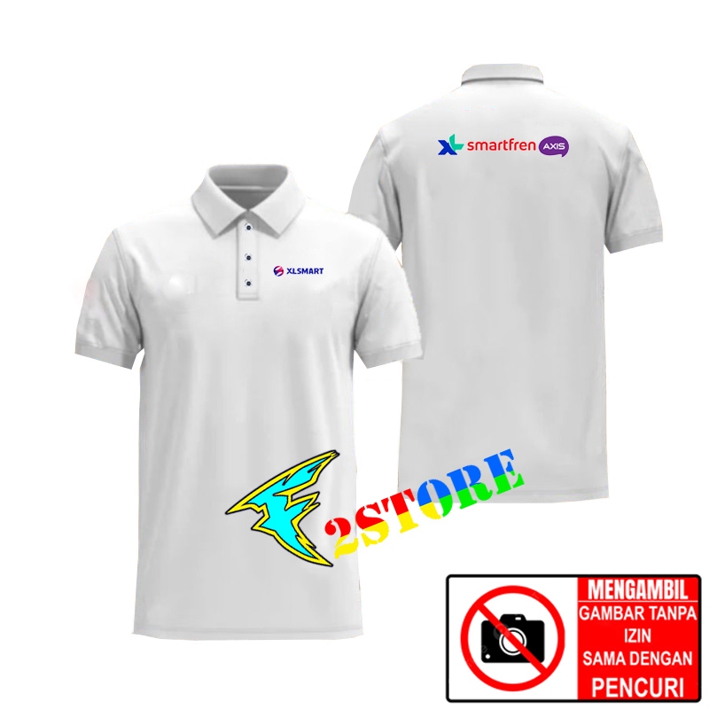 เสื้อยืดคอปกโปโล XL SMART - XL smartfren AXIS DIgital Screen Printing DTF F2ASTORE