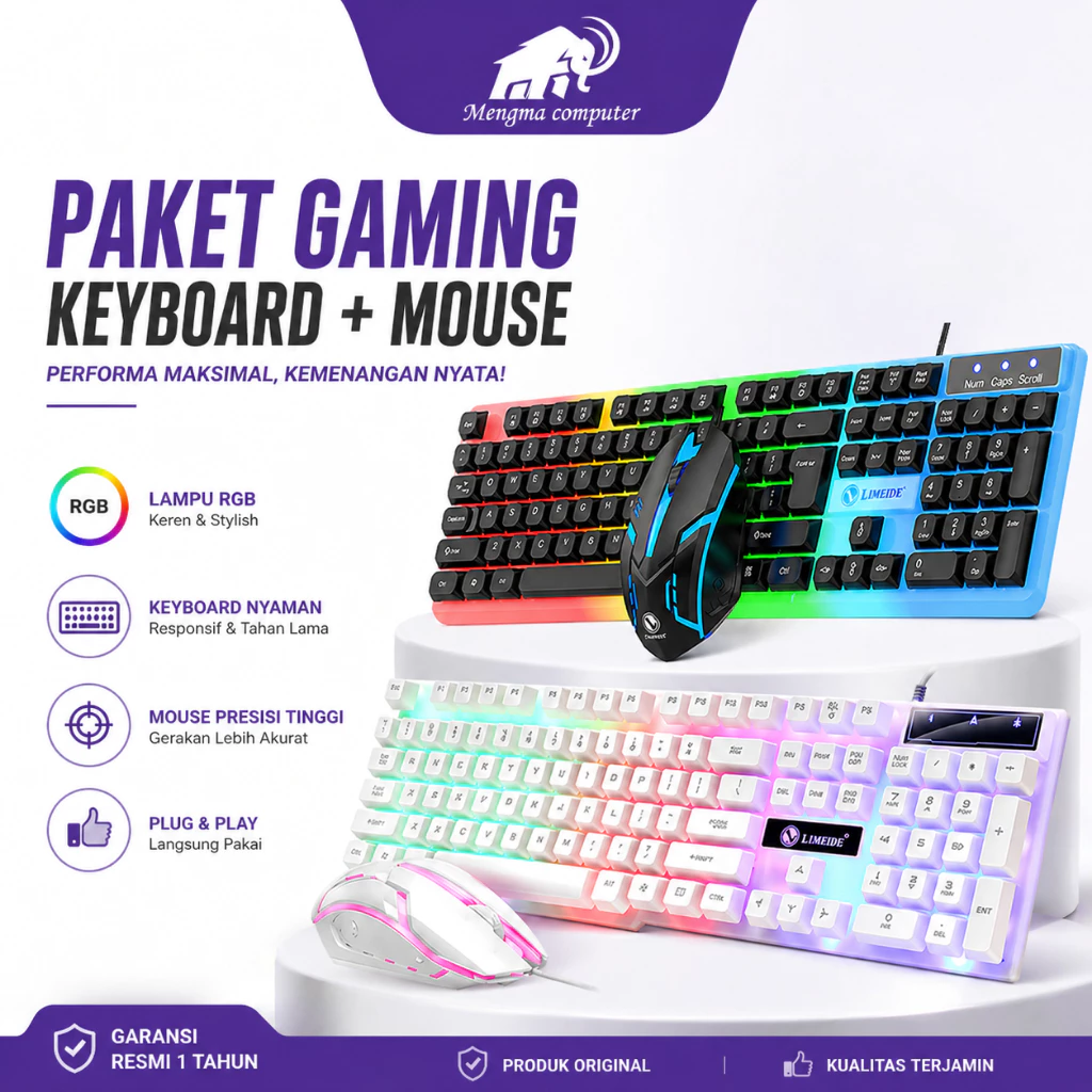 CAHAYA คีย์บอร์ดและเมาส์เกมมิ่ง RGB