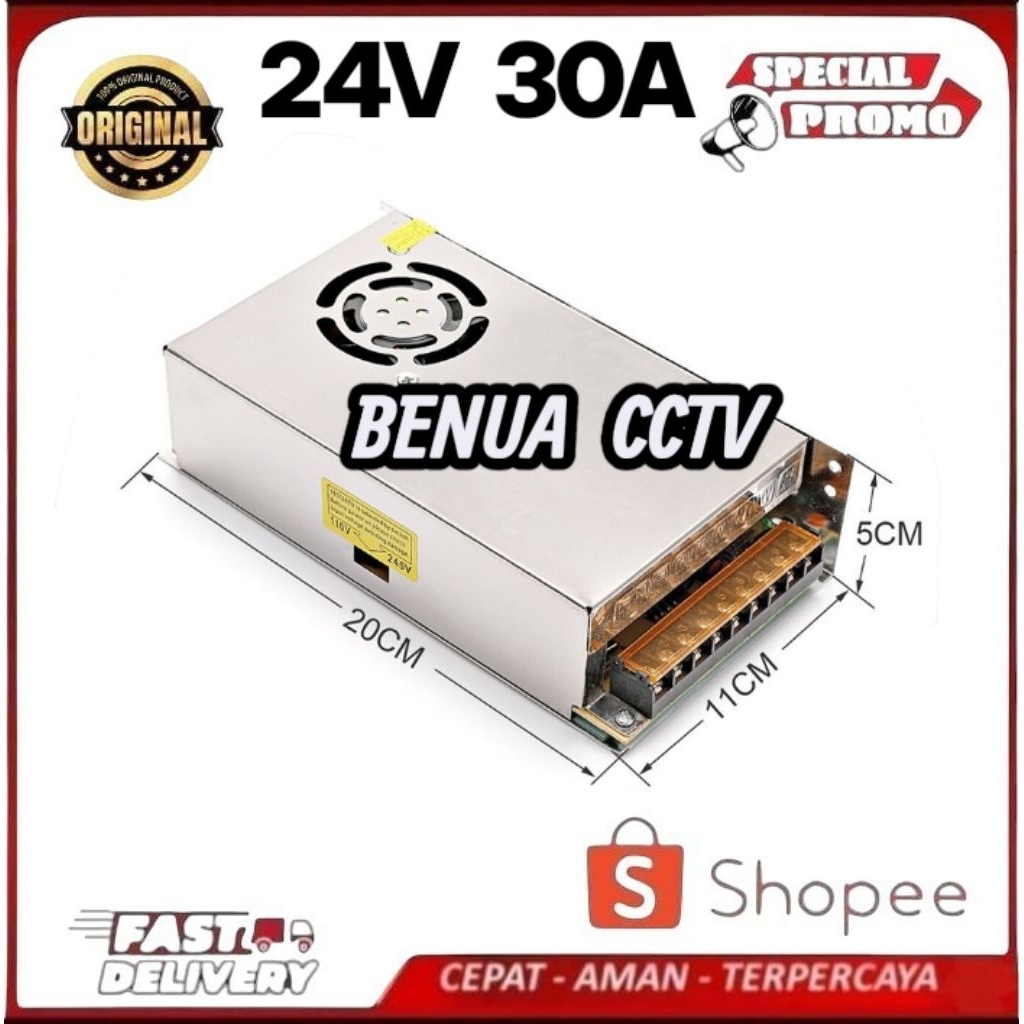 พาวเวอร์ซัพพลาย 24V 30A FAN / TRANSFORMER TRAVO 24V 30 A FAN 720 วัตต์