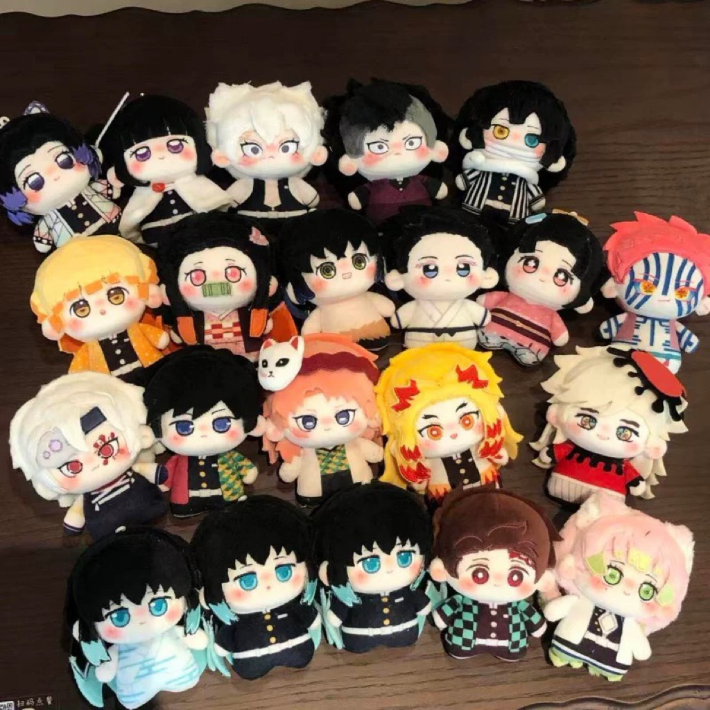 Demon Slayer Kimetsu ไม่มี Yaiba Tanjiro Giyuu Muichiro Zenitsu Douma Akaza Inosuke ตุ๊กตาห้อยกระเป๋