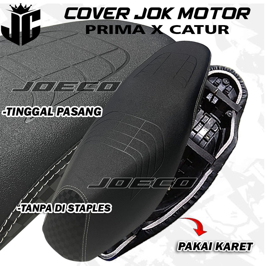 Prima V2 Chess Double Stitch Embossed Motorcycle Seat Cover พร้อมติดตั้ง วัสดุหนา