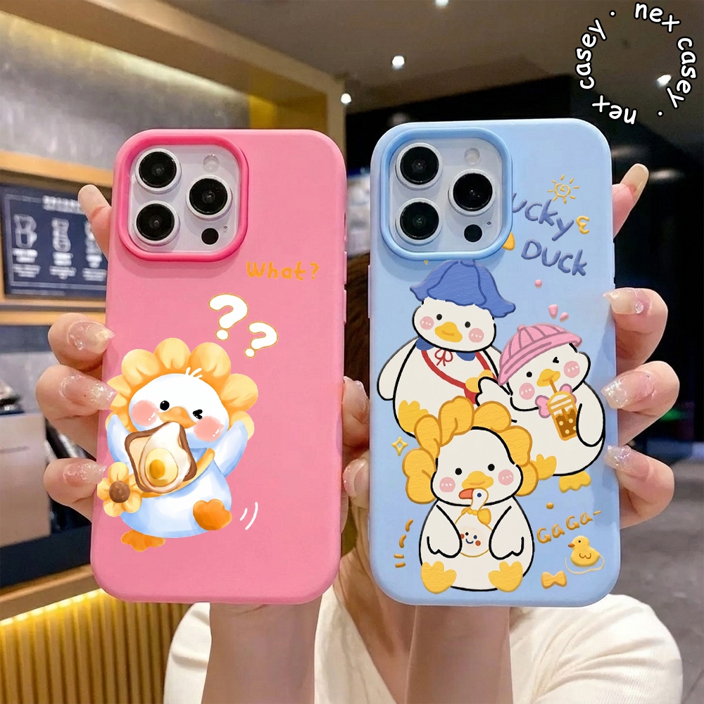 JELLY 2 IN 1 กรณี DUCKIE JOY สําหรับ OPPO A1K A3S A3X A5S A5X A6 A6S A6T A6X A9 A15 A16 A17 A18 A31 