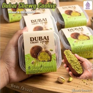 [ Haura Dessert ] Dubai Chewy Chookie Pistachio Chocolate Premium Mochi Dubai Cemilan Coklat Lembut