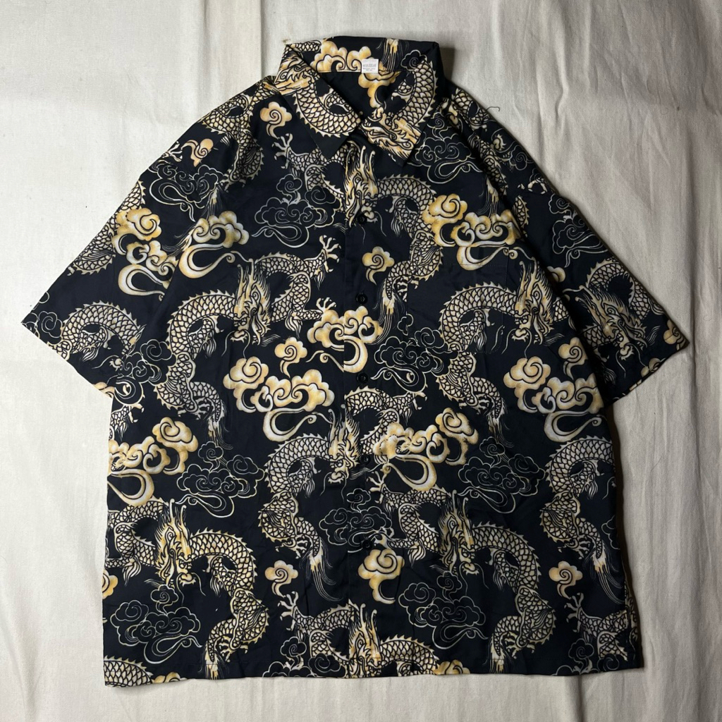 KEMEJA AOP DRAGON SHIRT - FULL PRINT SHIRT - เสื้อเชิ้ต OVERSIZE - HIP HOP SHIRT
