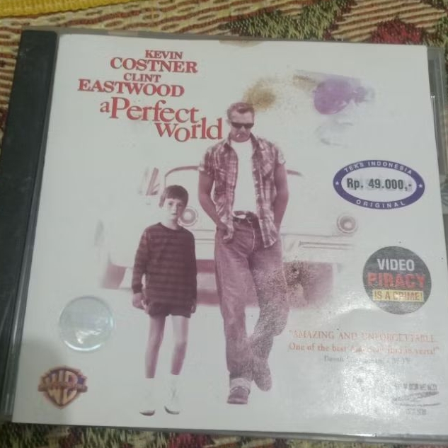 VCD Original A PERFECT WORLD feat KEVIN COSTNER Director CLINT EASTWOOD ข้อความอินโดนีเซีย