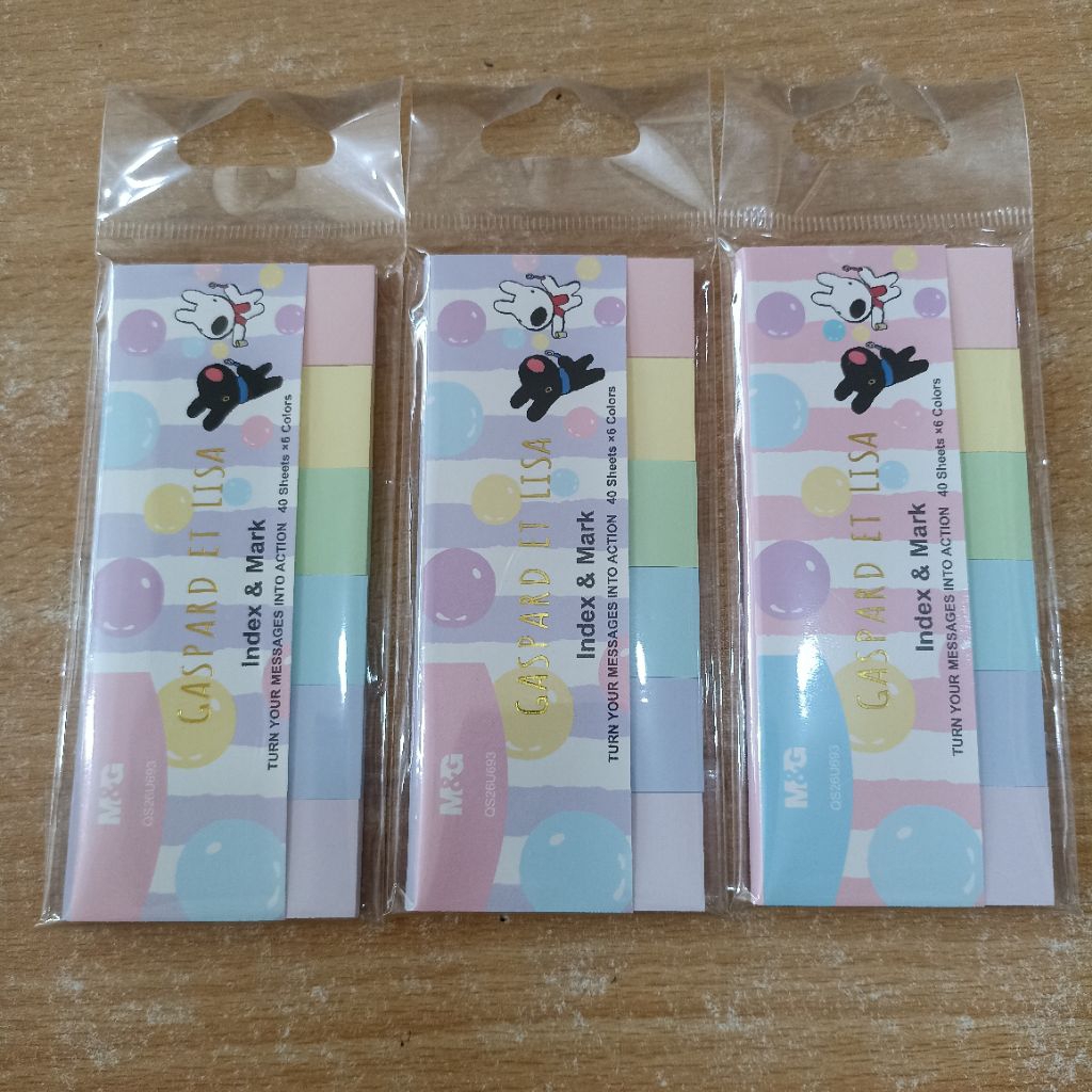 M&G Gaspard et Lisa Sticky Flags 40แผ่น 6พาสเทล