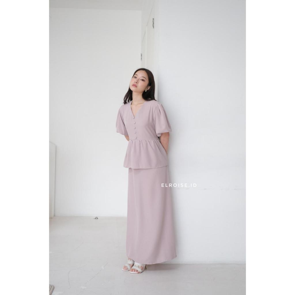 Karina Ruffle Long Dress Dress Dress Dress / Maxi Dress ปรับหรูหรานุ่มทอสบายๆอย่างเป็นทางการ