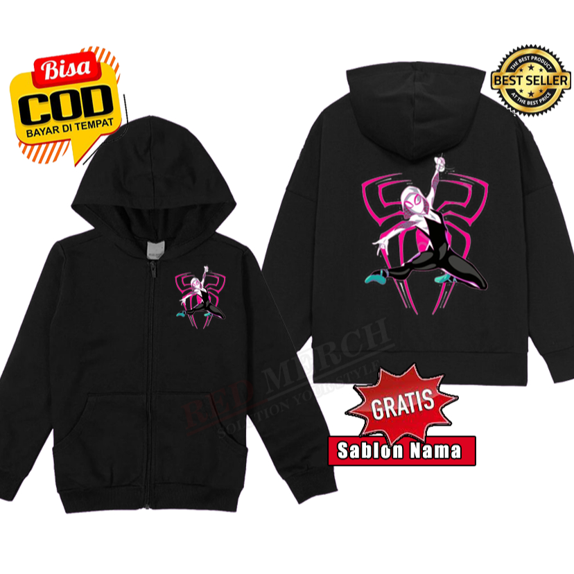 Spiderman gwen spider woman zipper hoodie Jacket
