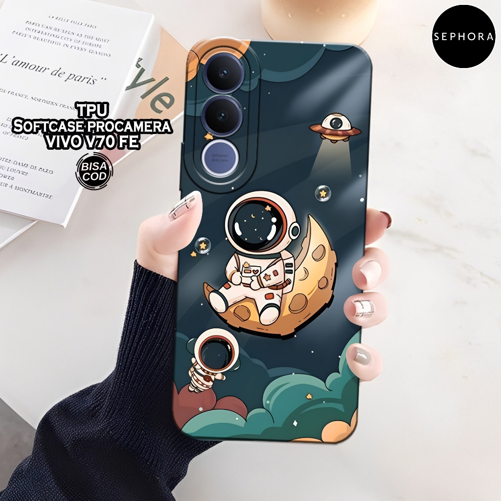 เคส HP ล่าสุด VIVO V70 FE 2026 - เคสแฟชั่นนักบินอวกาศ - เคส VIVO V70 FE 2026 Softcase - เคสกล้อง Pro