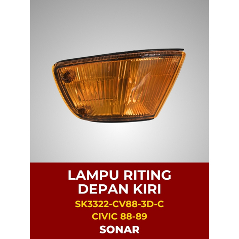 อะไหล่หมายเลขไฟด้านซ้าย-SK3322-CV88-3D-C สําหรับ Honda Civic 88-89 ยี่ห้อ Sonar