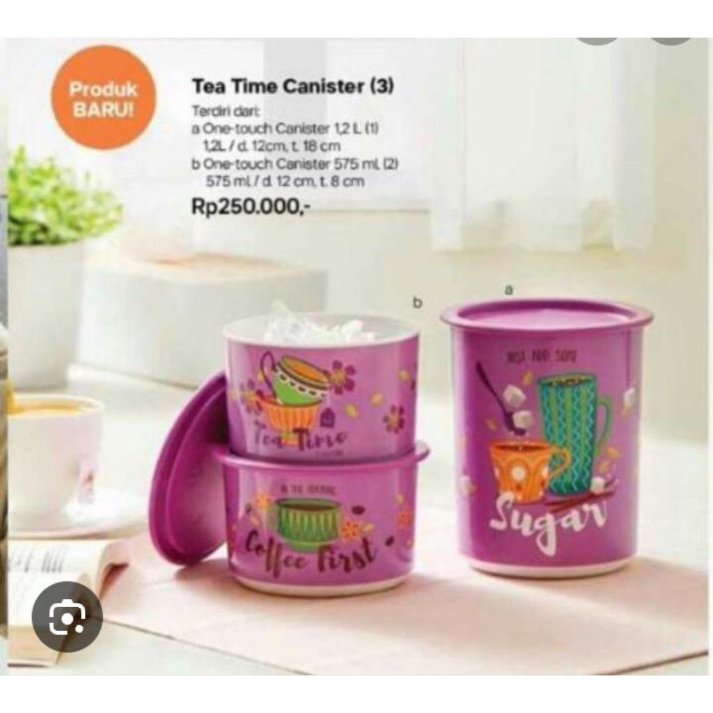 Tea Time Canister tupperware
