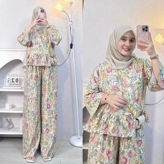 RAFELLA SET RAYON REMPEL - Setelan Wanita Rayon Premium