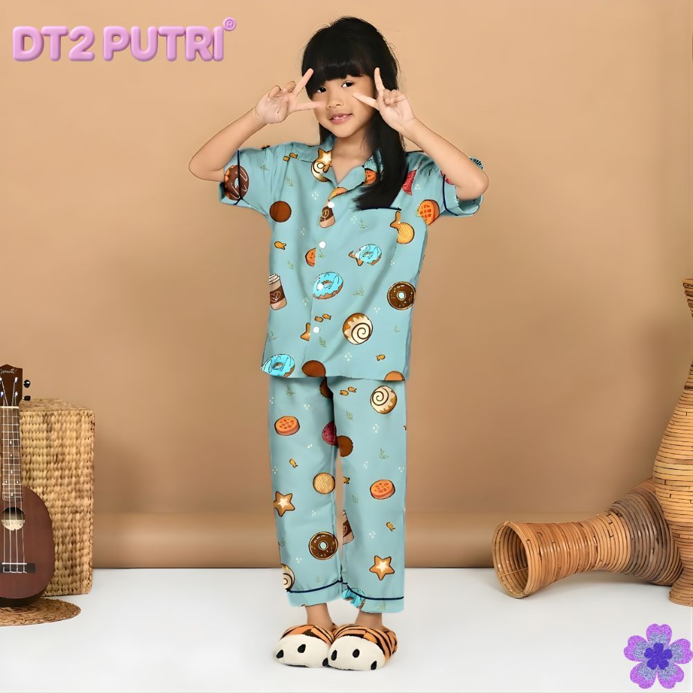 KATUN Nyeyak ชุดนอนสําหรับสาว 1-6 ปีผ้าฝ้ายสังเคราะห์วัสดุชุดนอนสําหรับเด็กผู้หญิง - KP3
