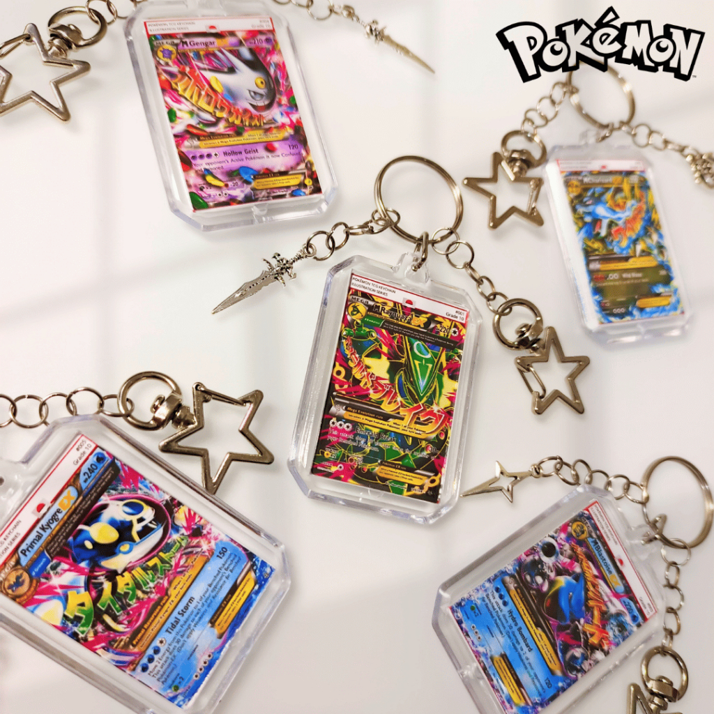 Pokemon TCG Roarring Skies พวงกุญแจ Premium Rayquaza Charizard Gengar Blastoise Kyogre