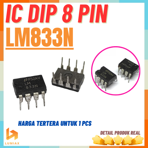 LM833N LM833 DIP-8 เครื่องขยายเสียง IC ใหม่ต้นฉบับ