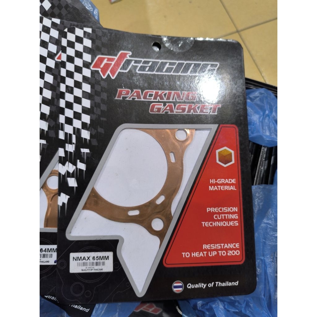 ปะเก็นทองแดง Nmax aerox 60 61 62 63 64 65 mm gf racing ปะเก็นหัวทองแดง Nmax