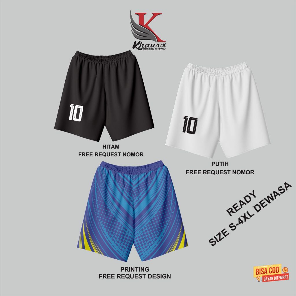 Custom Sports Shorts Player Number Short Pant Futsal Ball Dryft Djarum Material