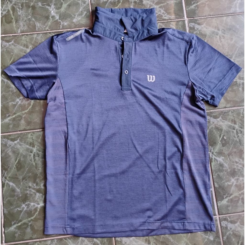 เสื้อยืดคอปก Wilsoon Navy Tennis Padel