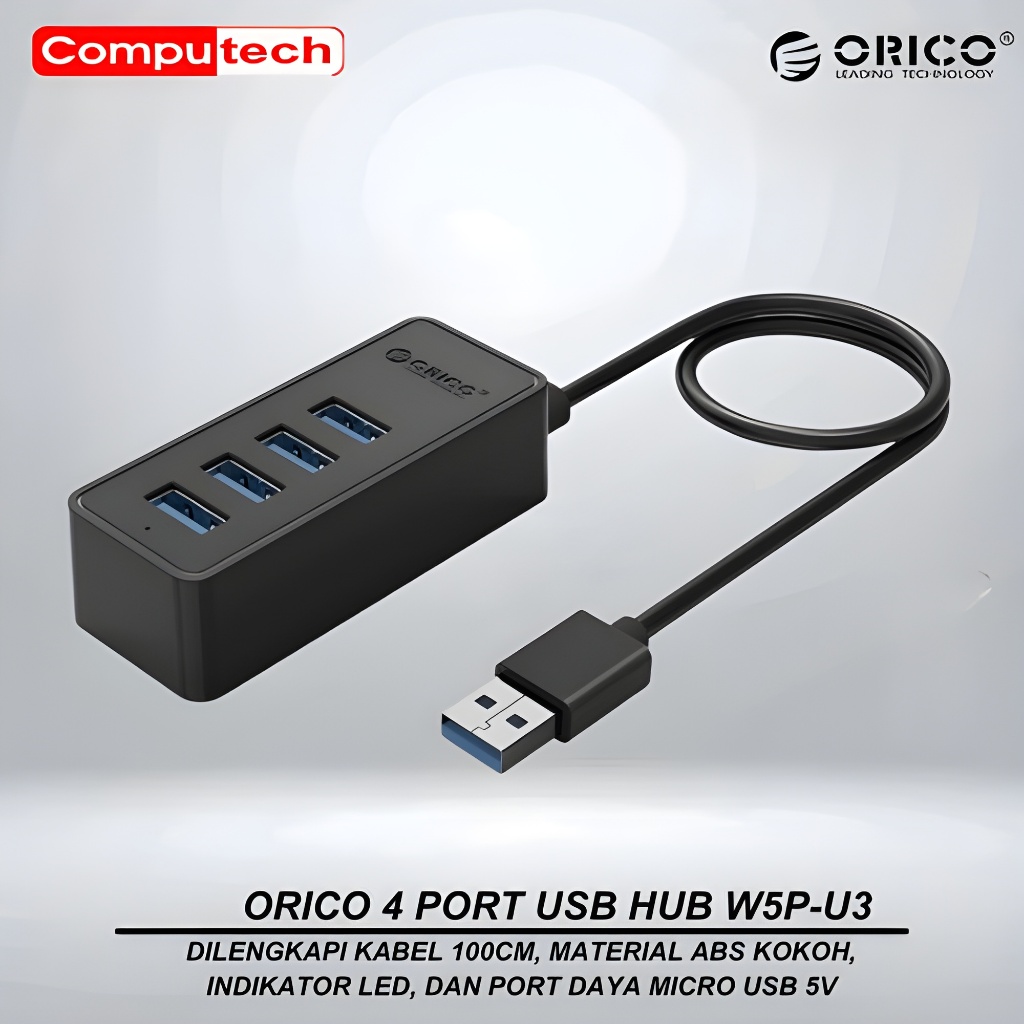 Orico W5P-U3 4 พอร์ต USB3.0 USB HUB พร้อมพอร์ตพลังงาน Micro B USB HUB