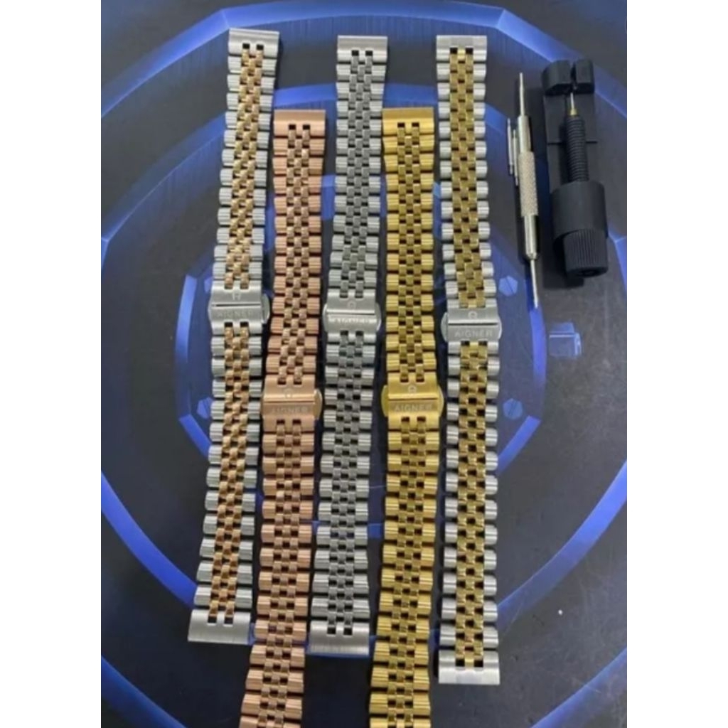 Strap/Strap โซ่นาฬิการุ่น jubile fit to Aigner All series สแตนเลส UK 18mm 20mm 22mm
