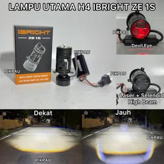 Lampu Utama H4 IBRIGHT ZE 1S Dengan Kipas Pendingin Laser Selenoid High Beam