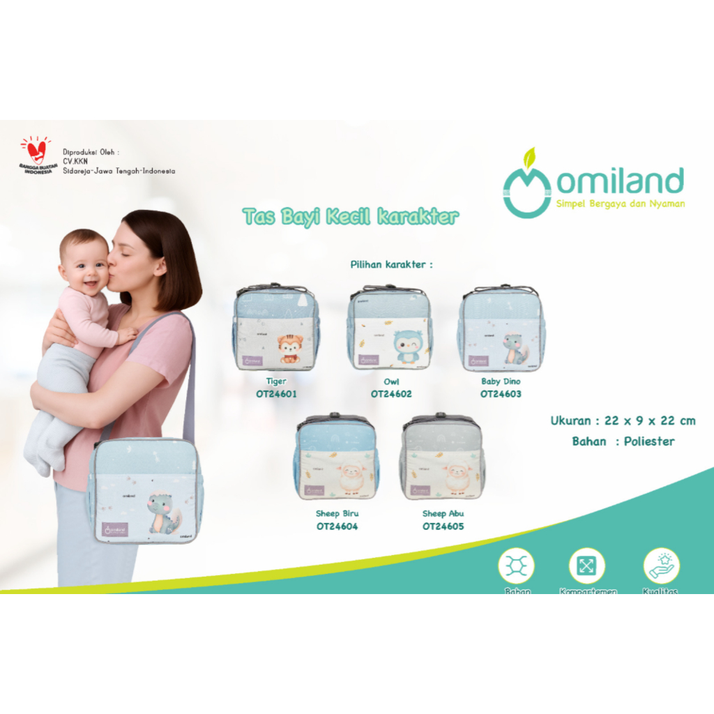 Omiland Small Character Baby Bag / Baby Gear Bag