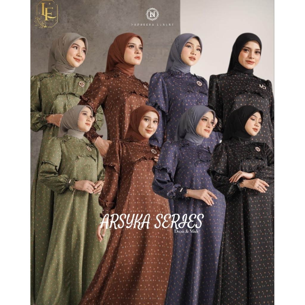 ARSYKA SERIES MIDI & DRESS NADHEERA LUXURY //COOL WEDDING DRESS//LUXURY DRESS