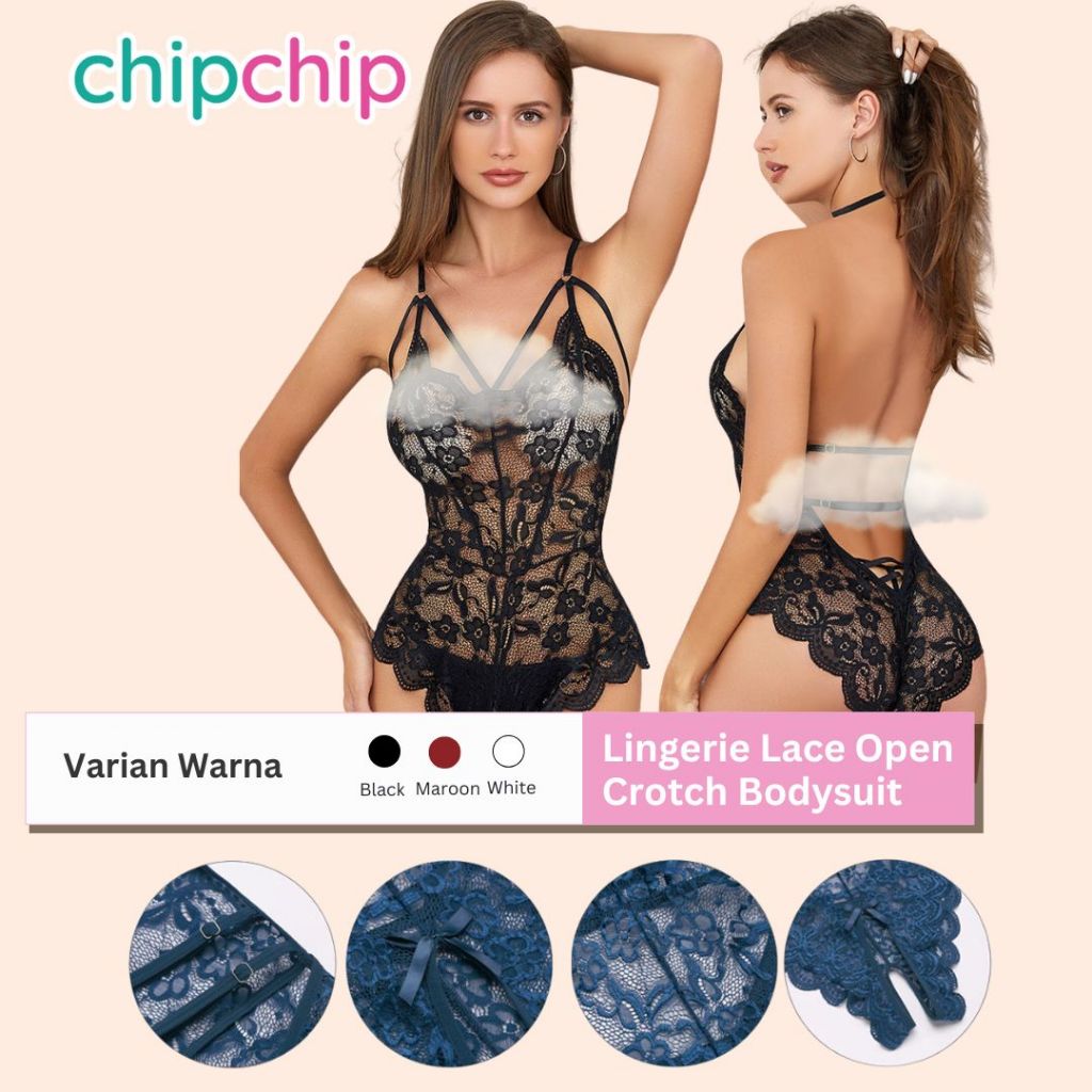 Chipchip - ชุดชั้นในสตรีชุดนอนคอลึก V สไตล์ใหม่ - LJ011