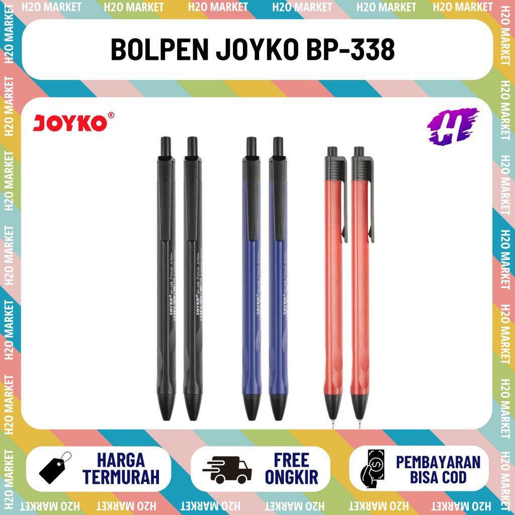 [H2O] ปากกาบอล 1 ชิ้น Joyko BP-338 Focus 0.7 mm