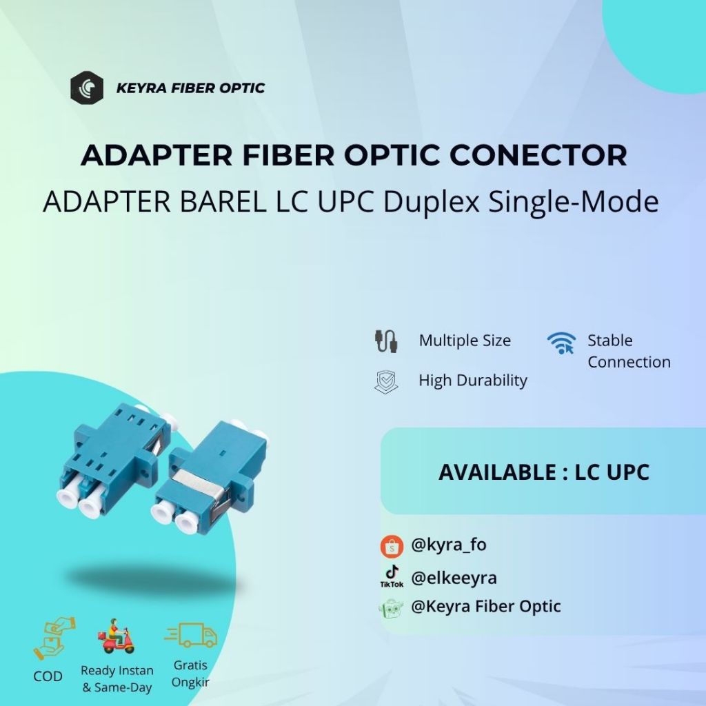 LC UPC Single-Mode Duplex Barrel Adapter//FIBER OPTIC CONNECTOR/LC UPC DUPLEX SM Adapter