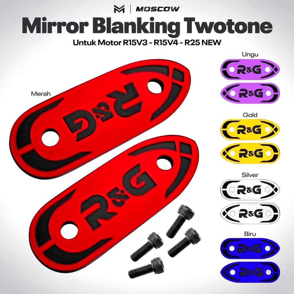 กระจก Blanking R15 V3 V4 R25 ใหม่ R&G 2PCS ฝาครอบกระจกอะคริลิคโมเดิร์นดีไซน์หรูหรา