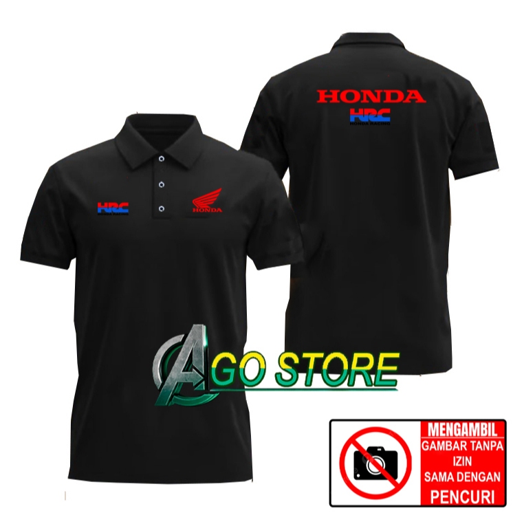 เสื้อยืดโปโล เสื้อคอปก เสื้อยืดโปโล HONDA HRC UNIFORMS - HONDA RACING Digital DTF Screen Printing AG