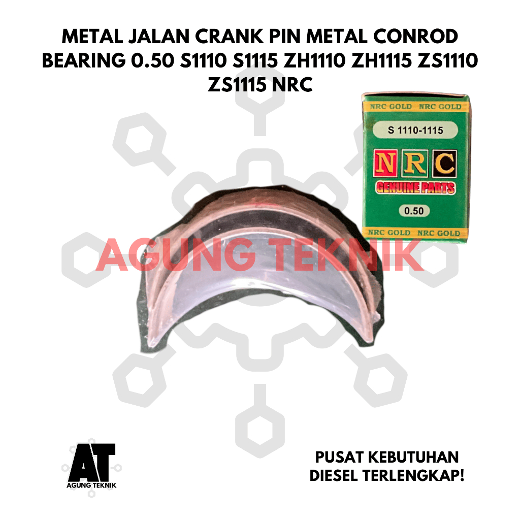 โลหะแผนที่ Crank Pin โลหะ Conrod แบริ่ง 0.50 S1110 S1115 ZH1115 ZS1110 ZS1115 NRC