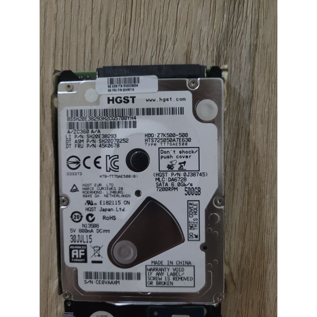500gb HDD ถอด HGST 7200RPM