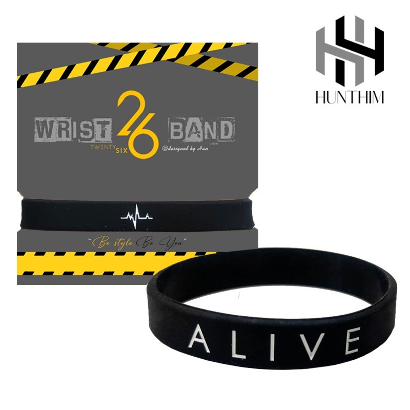ผู้ชาย BRACELET - ORIGINAL ALIVE BLACK SUPSUP SPORT RUBBER BRACELET