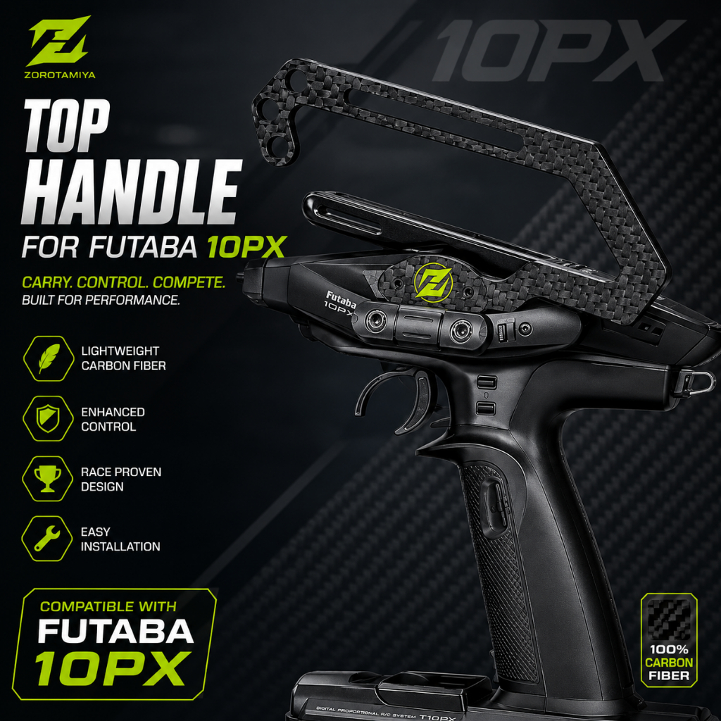 สีสุ่ม - Futaba 10px Top Holder plus Anti Fall Base Carbon Motif
