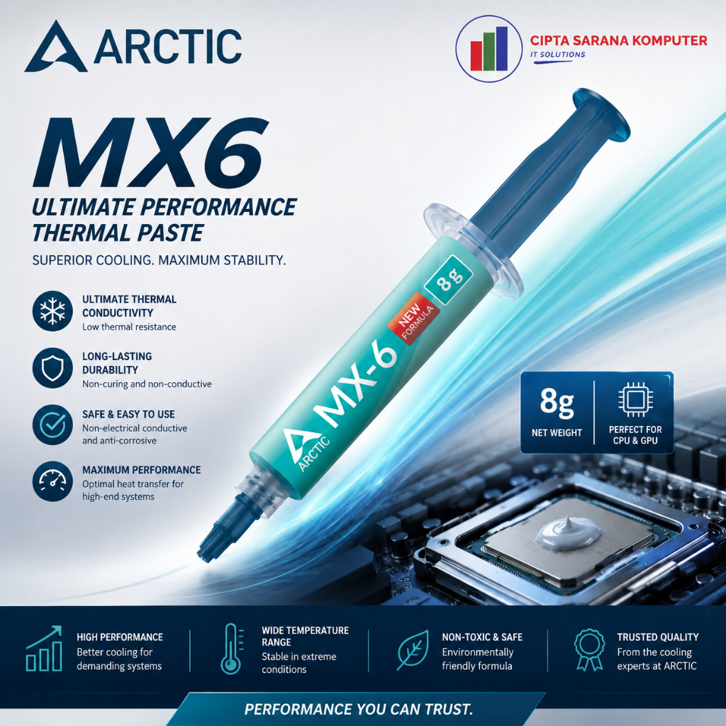 ARCTIC Cooling MX6 - 8Gr ULTIMATE Performance Thermal Paste