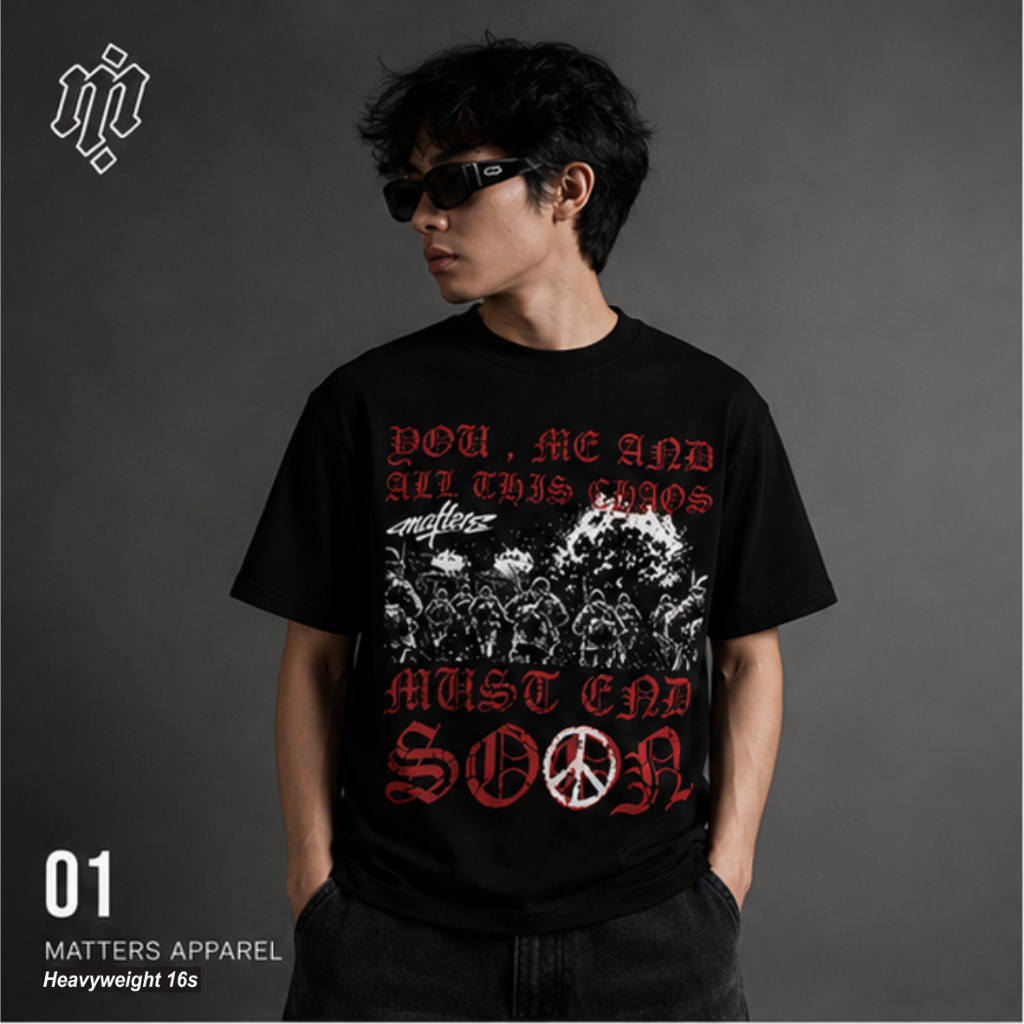 เสื้อยืด Boxy สําหรับผู้ชาย Heavyweight 16s "Soon" By Matters Apparel
