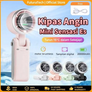 Kipas Angin Lipat Turbo Strong Portable Handheld Rechargeable Mini Fan Lipat High Speed