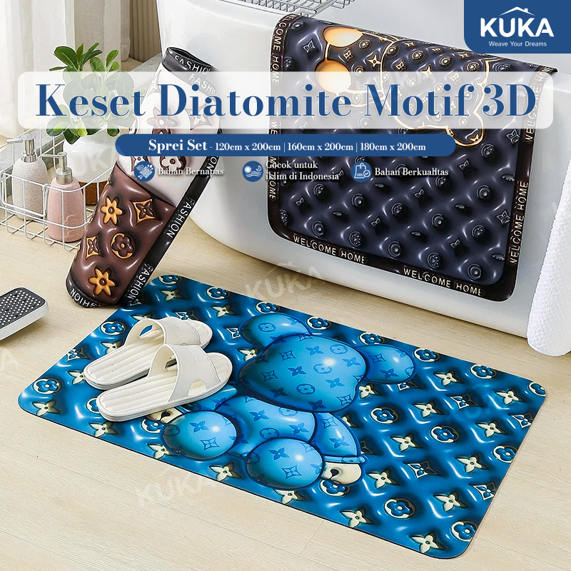 Kuka Gallery - กันลื่น, ป้องกันกลิ่น, ดูดซับน้ํา, เสื่อห้องน้ําอเนกประสงค์ / คริสตัลกํามะหยี่, วัสดุ