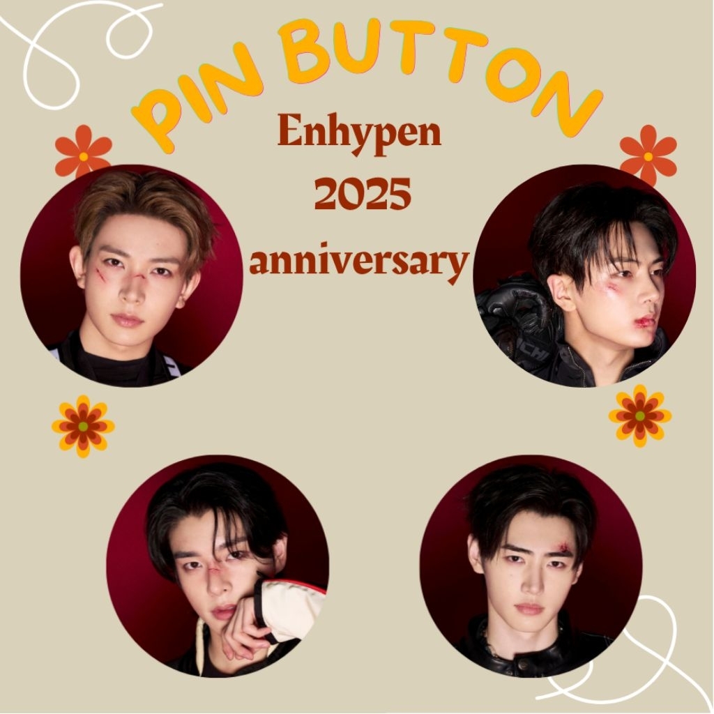 ปุ่มปุ่ม ENHYPEN// PIN BADGE/BROCH ENHYPEN 2025 ANNIVERSARY/PIN ENHYPEN BLOODSAGA