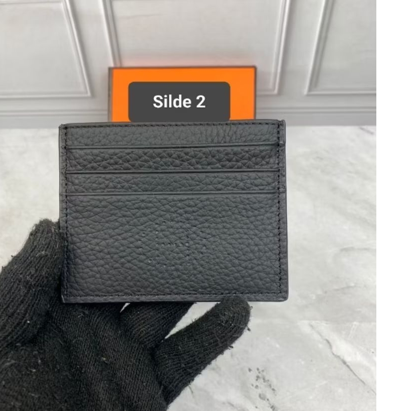 CARD HOLDER LEATHER CARD WALLET BLACK MIRR HS 4764