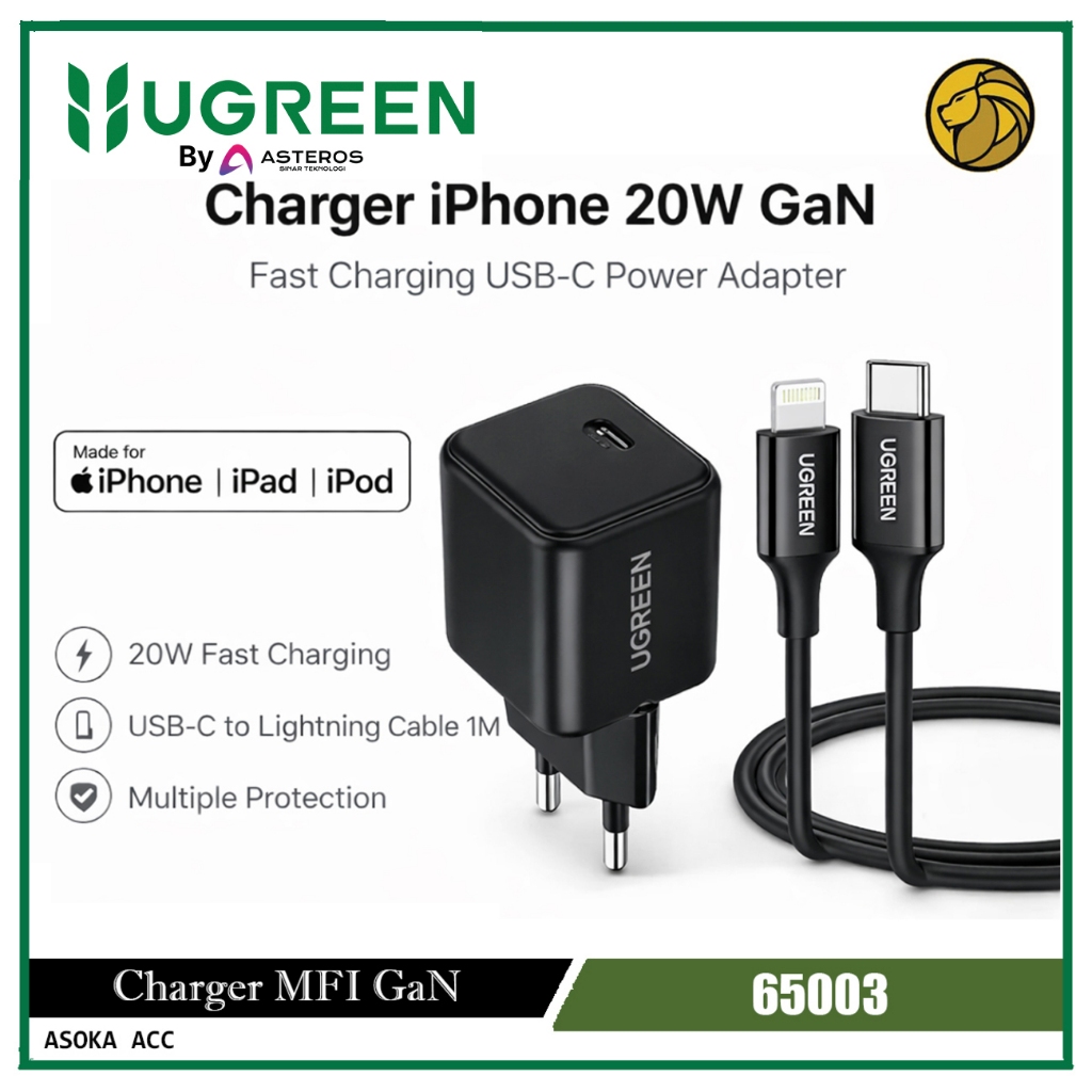 UGREEN MFI Charger 20W+ USB-C to Lightning 65005 65003 55555 55553 ปลอดภัยชาร์จ