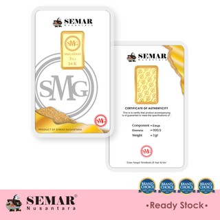 Logam Mulia SMG Gold Press 3gram Emas Batangan Semar Nusantara