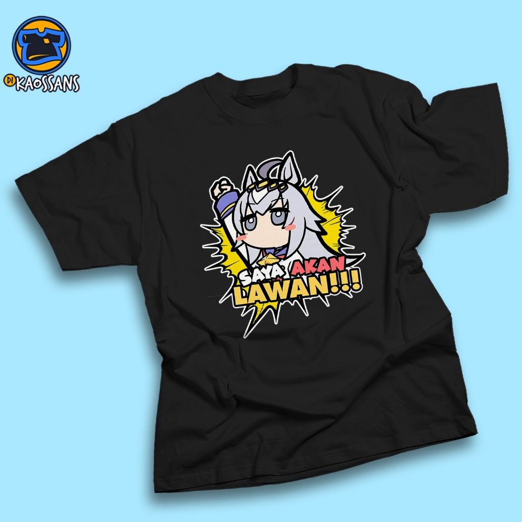 OGURI CAP UMAMUSUME อะนิเมะเสื้อยืด Unisex Distro เสื้อยืดผ้าฝ้าย Combed 30s DISKAOSSANS
