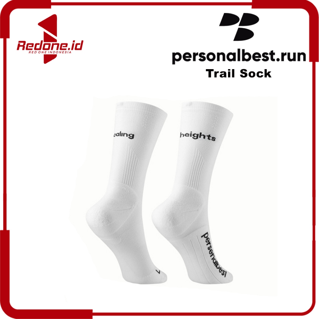 Personal Best Run - Performance Trail Sock - สีขาว