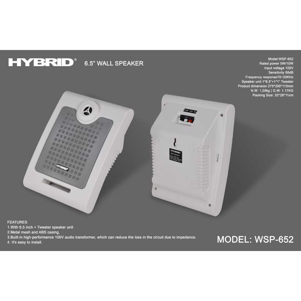 ลําโพง PASSIVE HYBRID WSP652 WSP 652